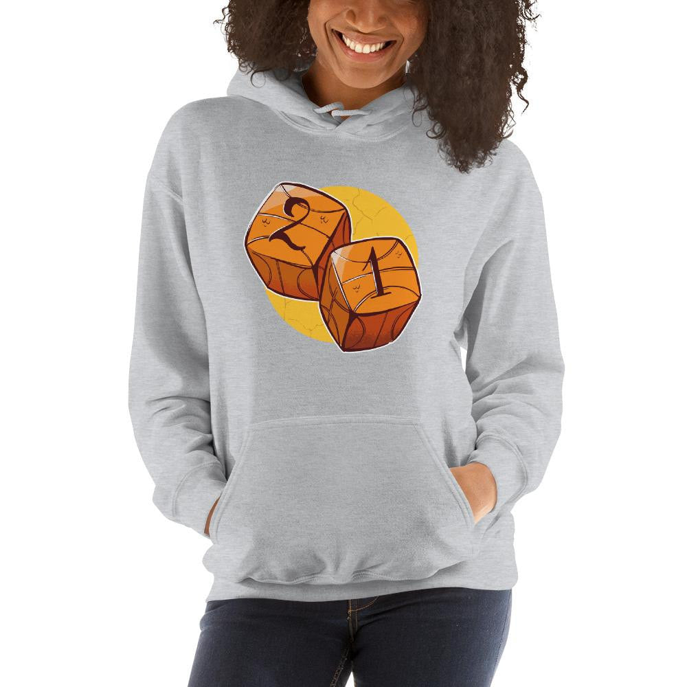 Basketball Dice Unisex Hooded Sweatshirt — detail view 3