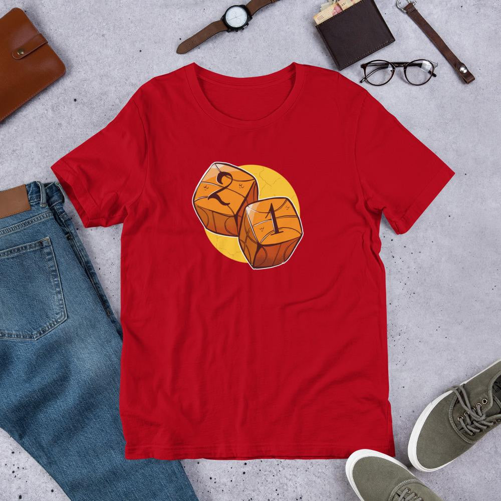 Baseball Dice Half Sleeve T-Shirt