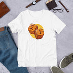 Baseball Dice Half Sleeve T-Shirt — White