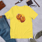 Baseball Dice Half Sleeve T-Shirt — Yellow