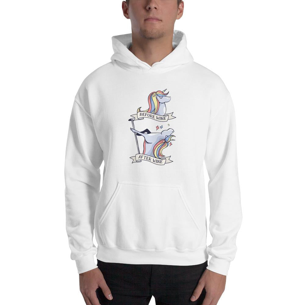 Before & After Wine Unisex Hooded Sweatshirt — detail view 2
