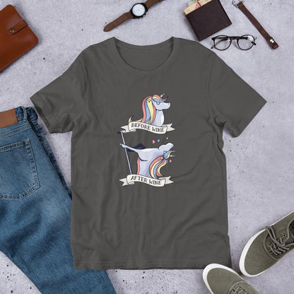 Before & After Wine Half Sleeve T-Shirt