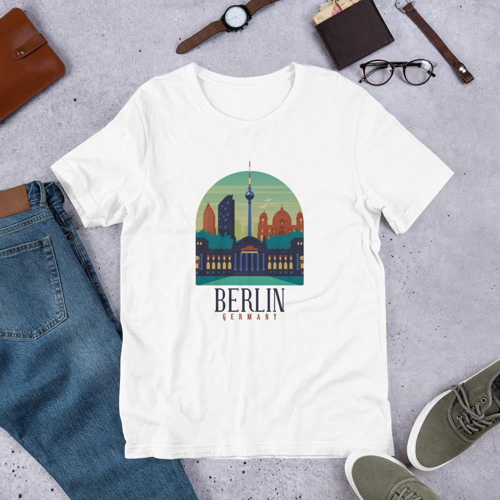 Berlin Germany Half Sleeve T-Shirt — White