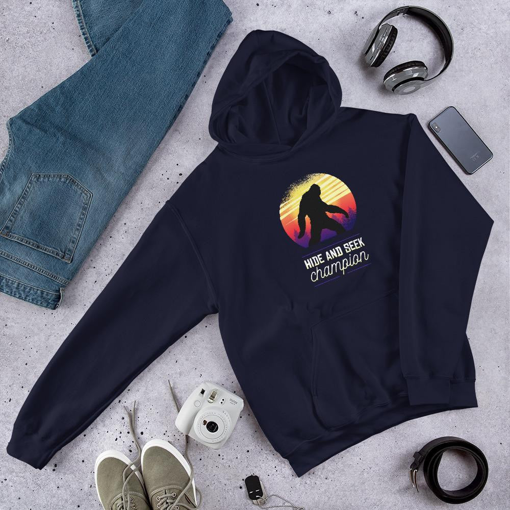 Big Foot Unisex Hooded Sweatshirt — Navy