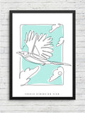 Birds & Clouds Framed Poster — A3 12 X 18 Inch