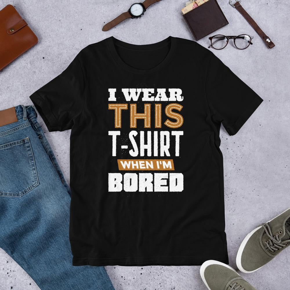 Bored Men/Unisex Half Sleeve T-Shirt — Black