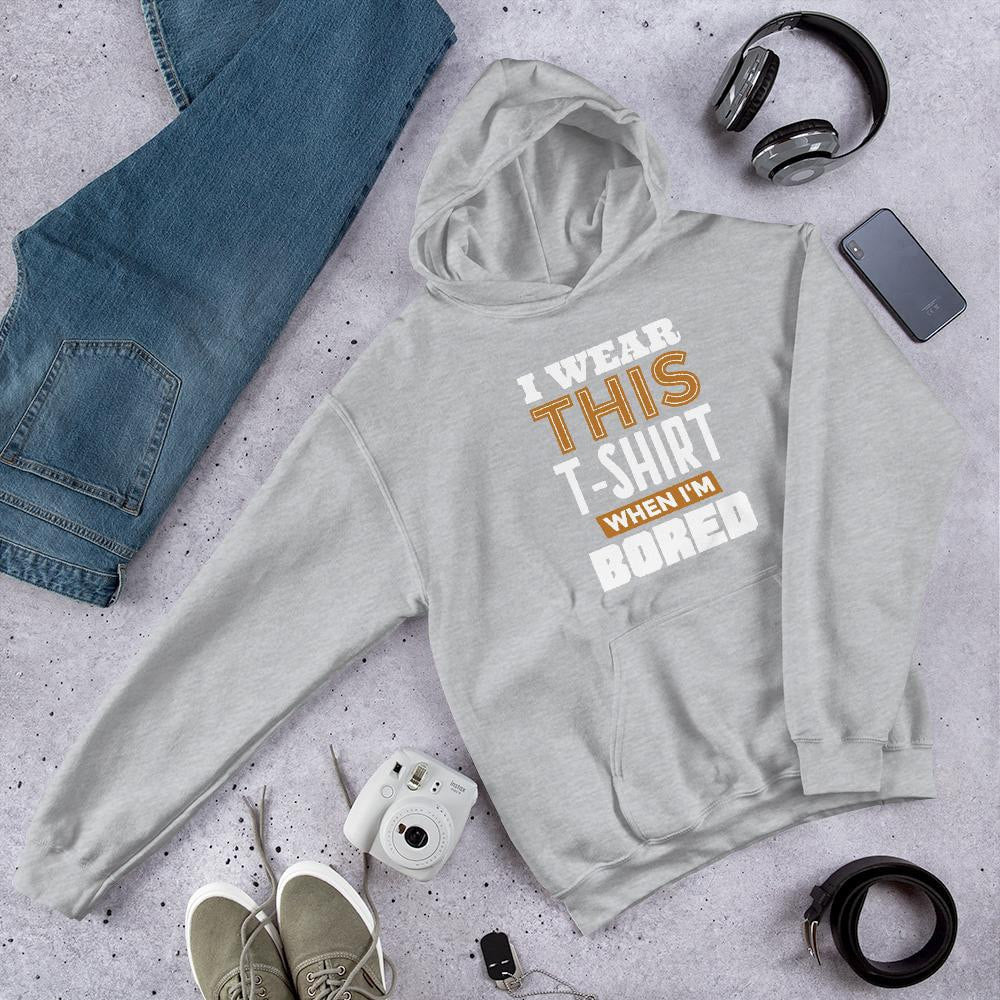 Bored Unisex Hooded Sweatshirt — Grey