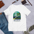 Brasilia Brasil Half Sleeve T-Shirt — White