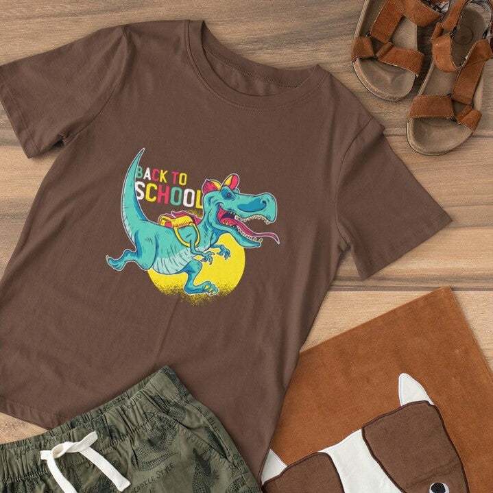 Back to School-Dino Toddler's T-Shirt — 1 (2)