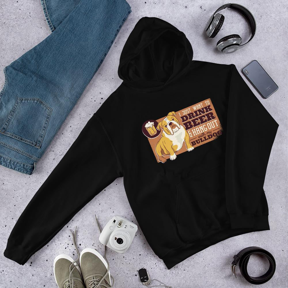 Beer & Bulldog Unisex hooded Sweatshirt