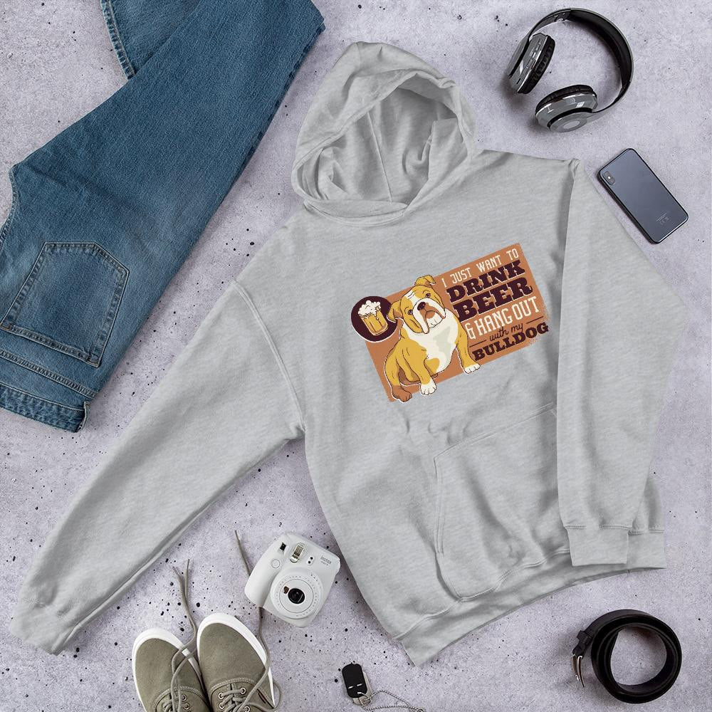 Beer & Bulldog Unisex hooded Sweatshirt