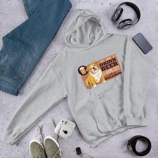 Beer & Bulldog Unisex hooded Sweatshirt