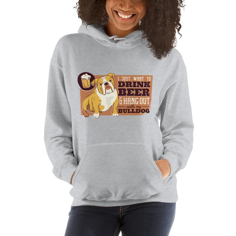 Beer & Bulldog Unisex hooded Sweatshirt