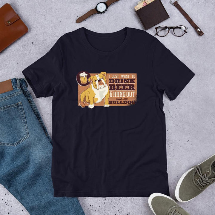 Beer & Bulldog Half Sleeve T-Shirt