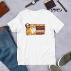 Beer & Bulldog Half Sleeve T-Shirt — White