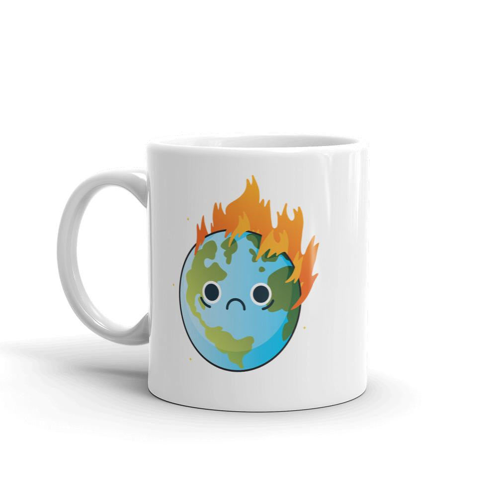 Burning Sad Earth Coffee Mug