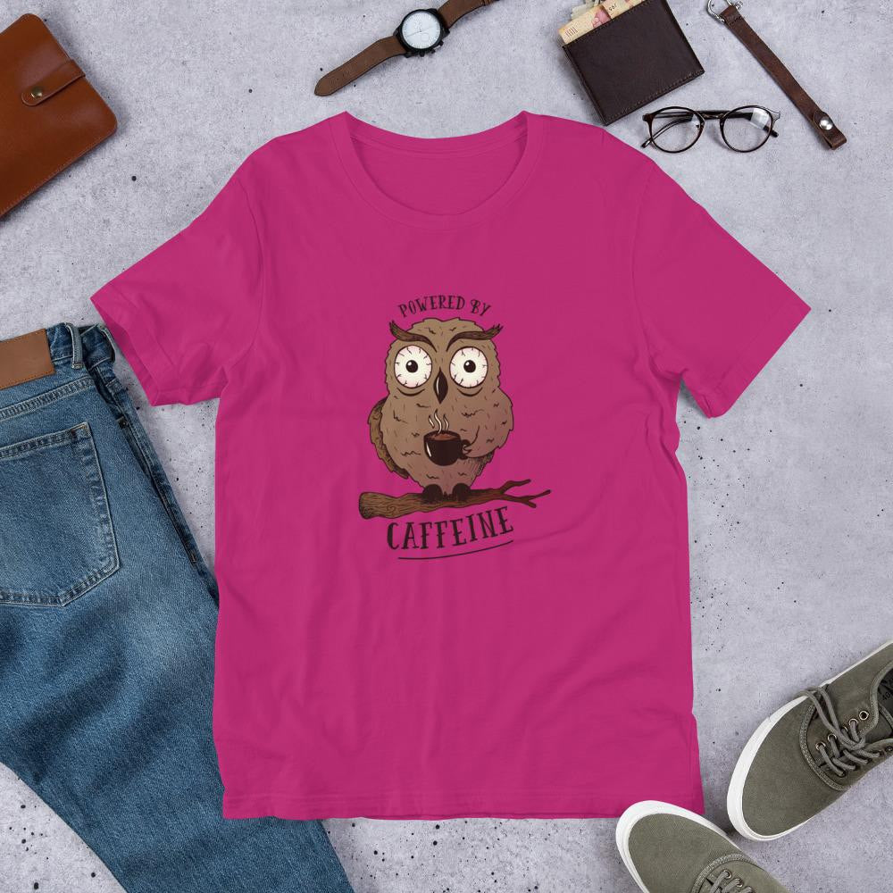 Caffeine Owl Half Sleeve T-Shirt
