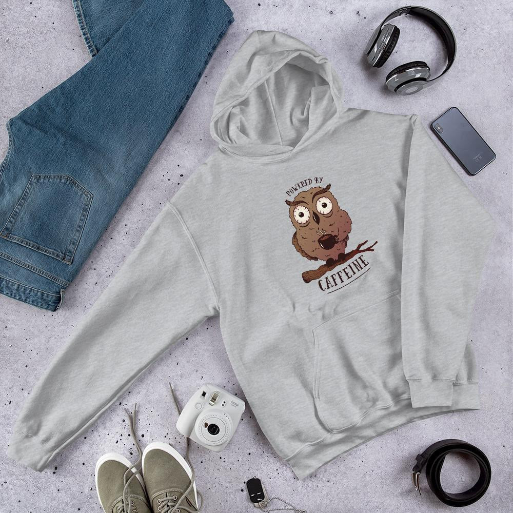 Caffeine Owl Unisex Hooded Sweatshirt