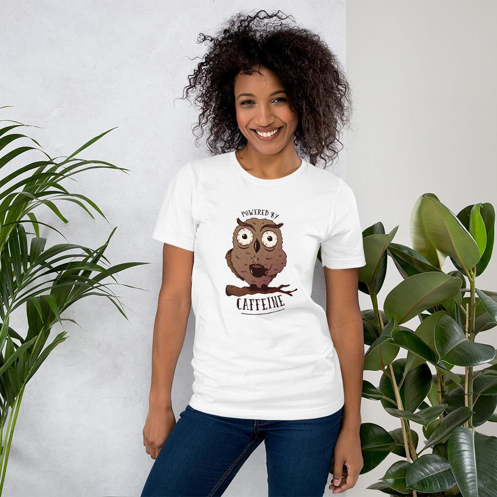 Caffeine Owl Half Sleeve T-Shirt — detail view 4