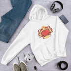 Cancer Zodiac Unisex Hooded Sweatshirt — White