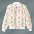 Watercolour Candy Pattern Bomber Jacket