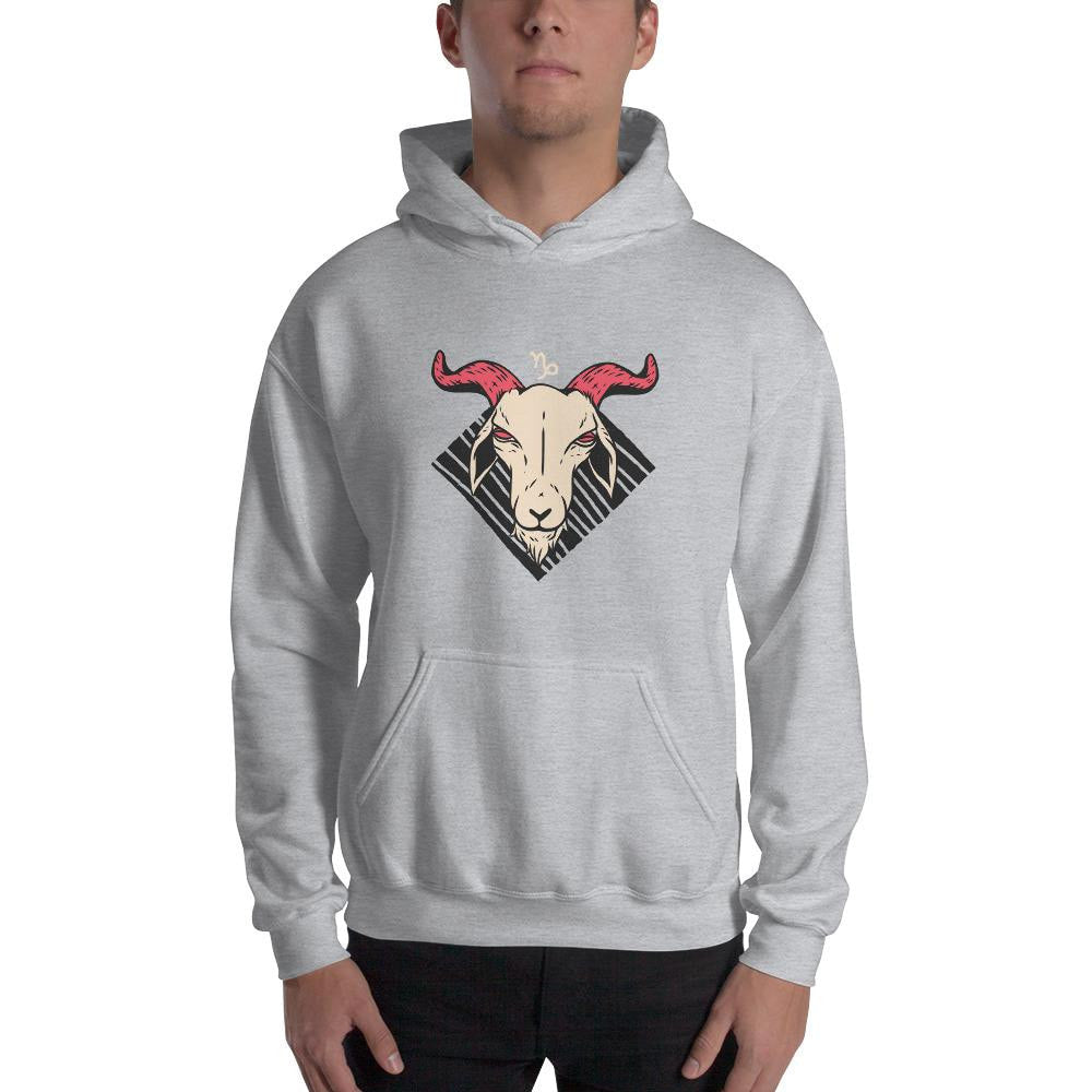 Capricorn Zodiac Unisex Hooded Sweatshirt — detail view 2
