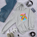 Cartoon Rocket Unisex Hooded Sweatshirt — Grey