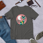 Cat Kid Half Sleeve T-Shirt — Charcoal