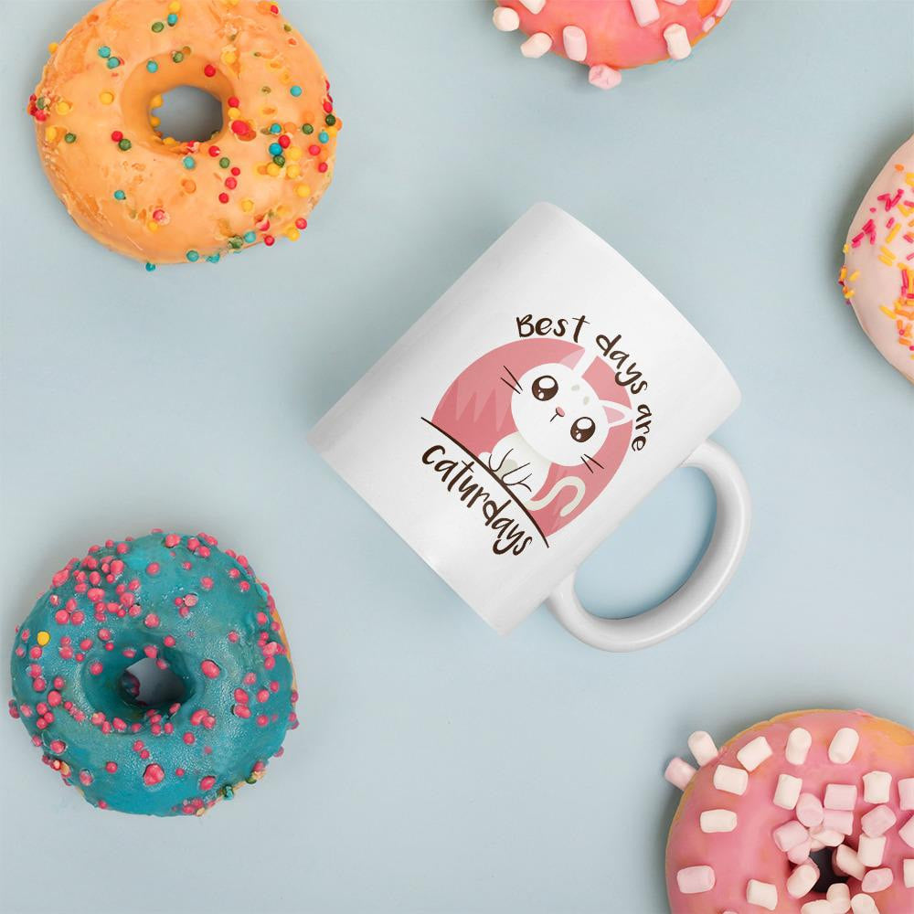 Caturdays Coffee Mug — back view