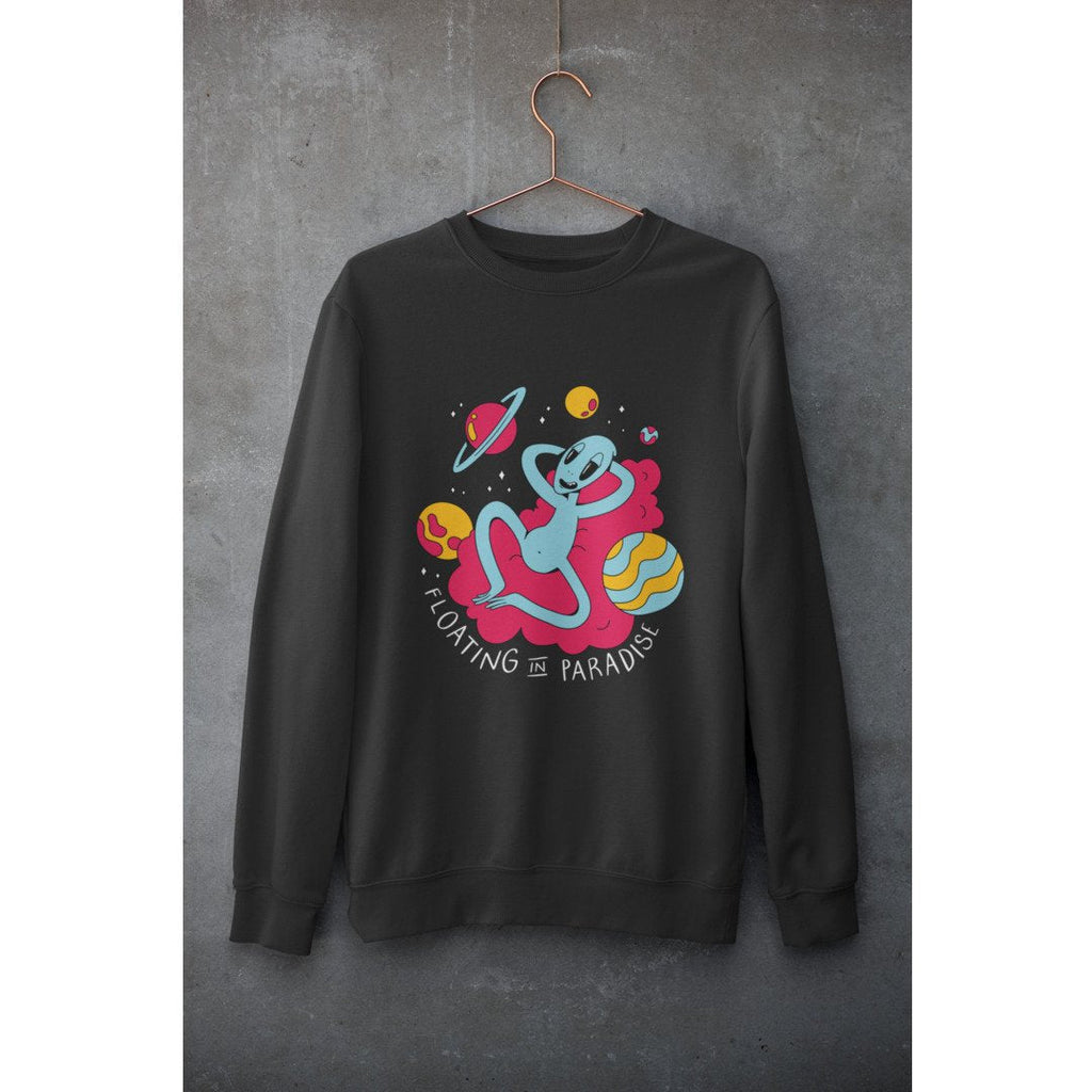 Chilling Alien Unisex Sweatshirt — Black