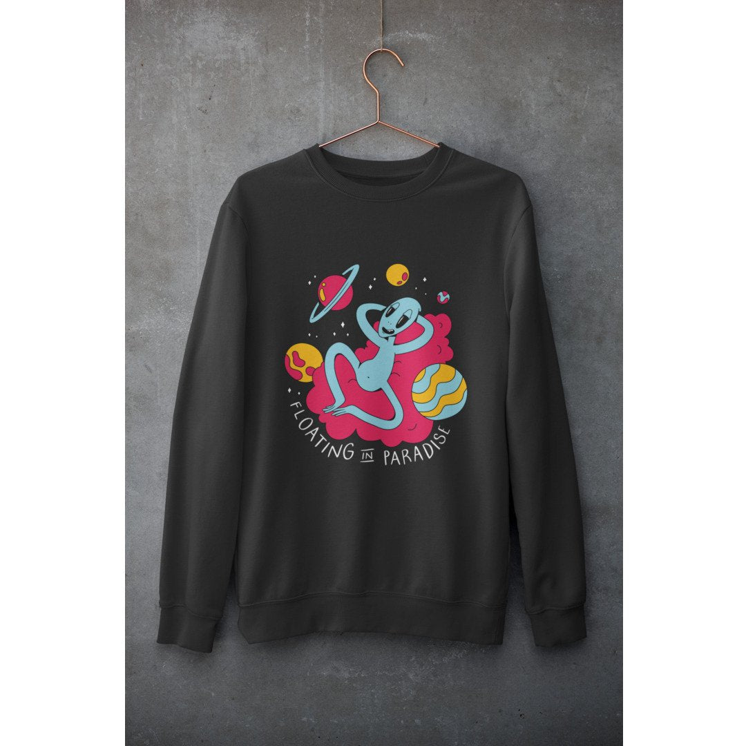 Chilling Alien Unisex Sweatshirt — Black