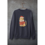 Christmas Cat Unisex Sweatshirt — Navy
