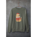 Christmas Cat Unisex Sweatshirt — Olive