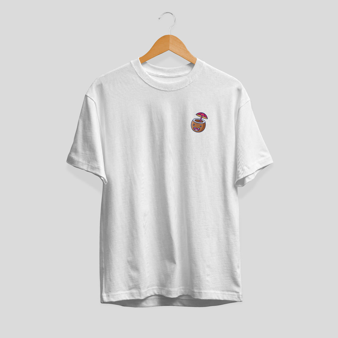 Aloha Coconut Half Sleeve Unisex T-Shirt — White