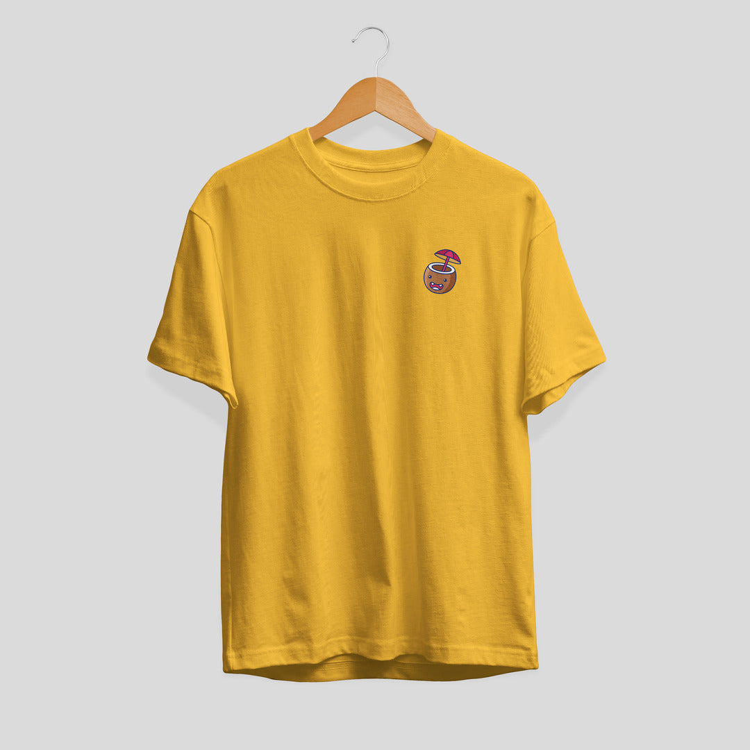 Aloha Coconut Half Sleeve Unisex T-Shirt — Yellow