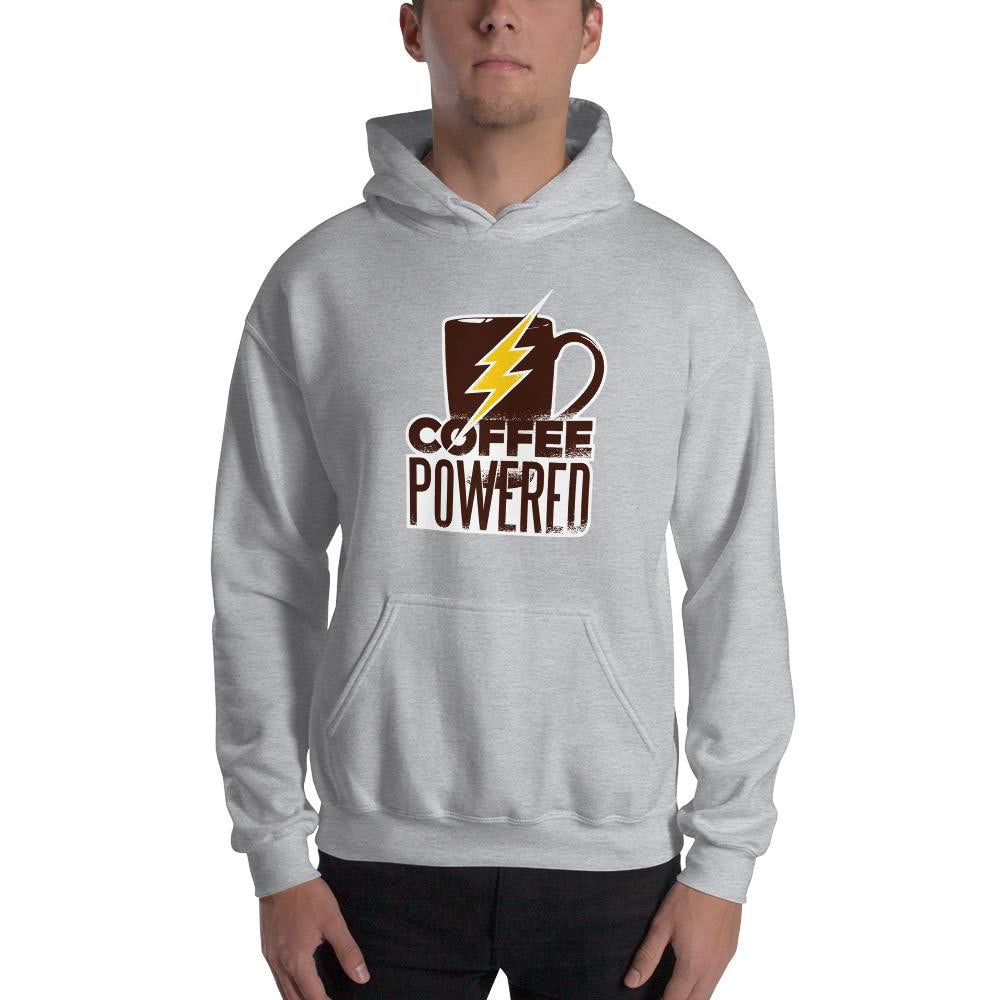 Coffee Powered Unisex Hooded Sweatshirt — detail view 4