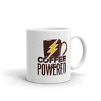Coffee Powered Coffee Mug — front view