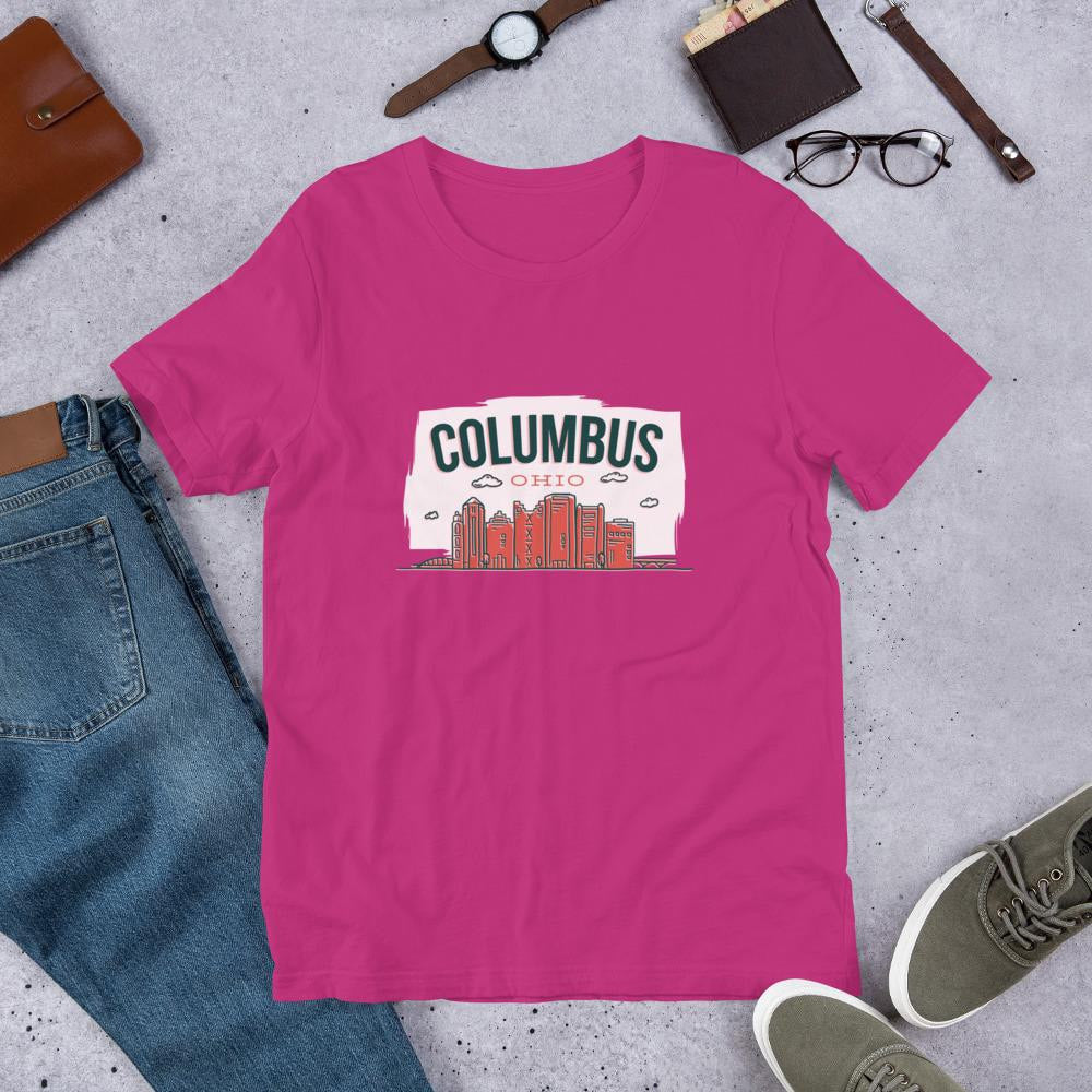 Columbus Ohio Half Sleeve T-Shirt — back view