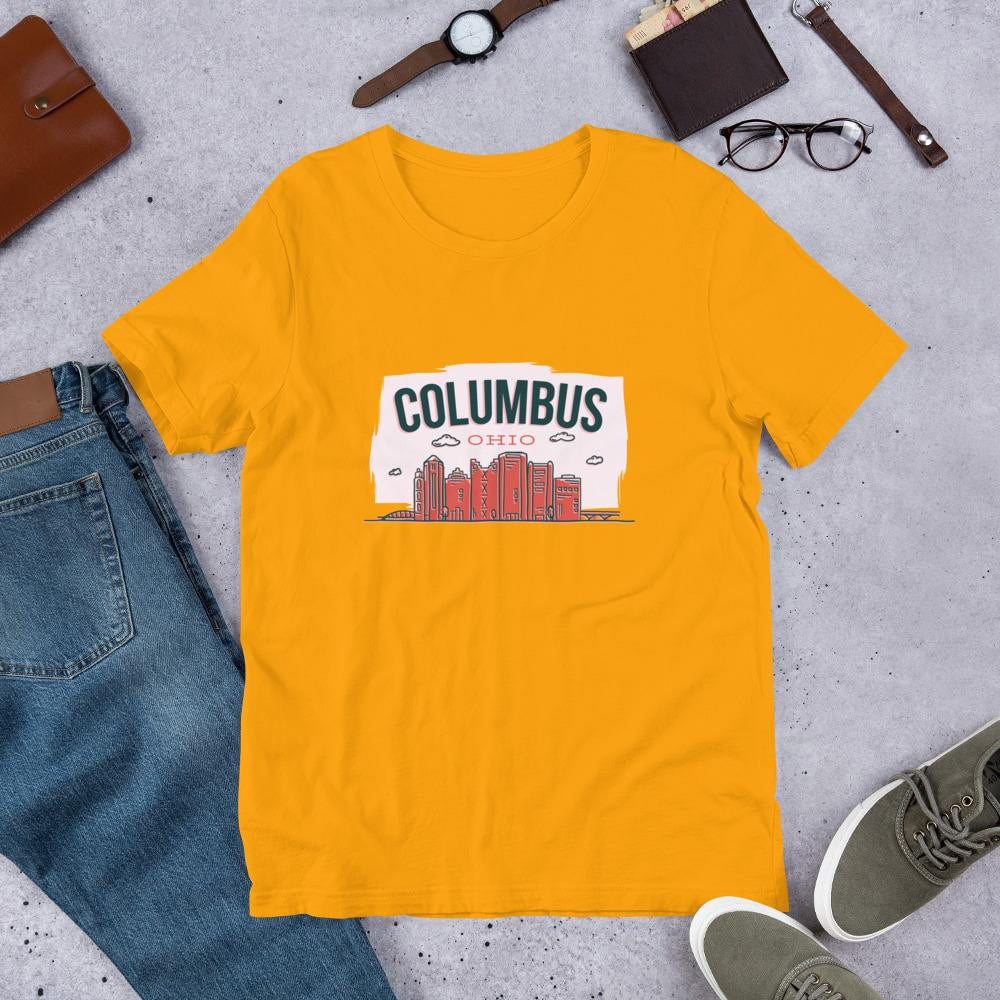 Columbus Ohio Half Sleeve T-Shirt — detail view 3