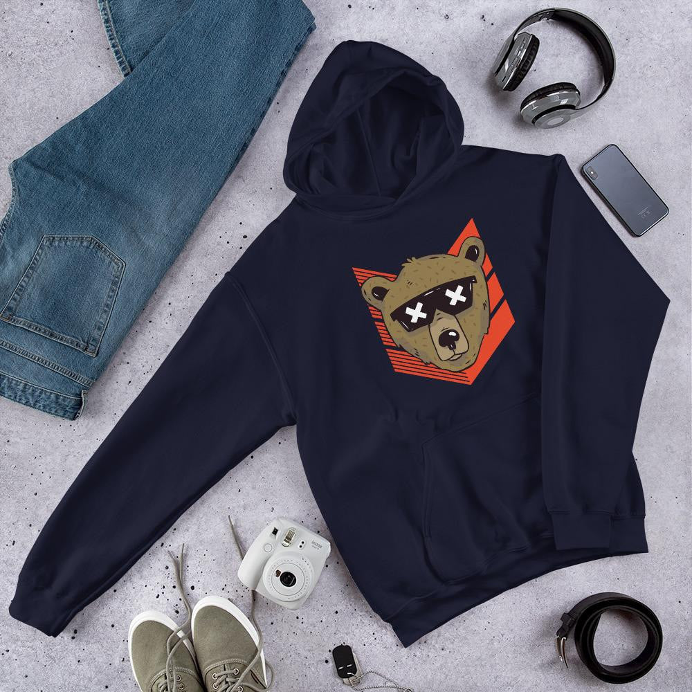 Cool Bear Unisex hooded Sweatshirt — Navy