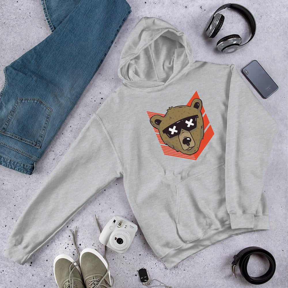 Cool Bear Unisex hooded Sweatshirt — Grey
