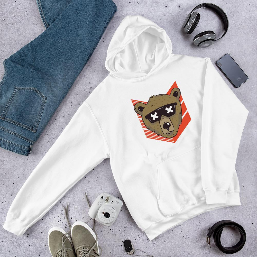 Cool Bear Unisex hooded Sweatshirt — White