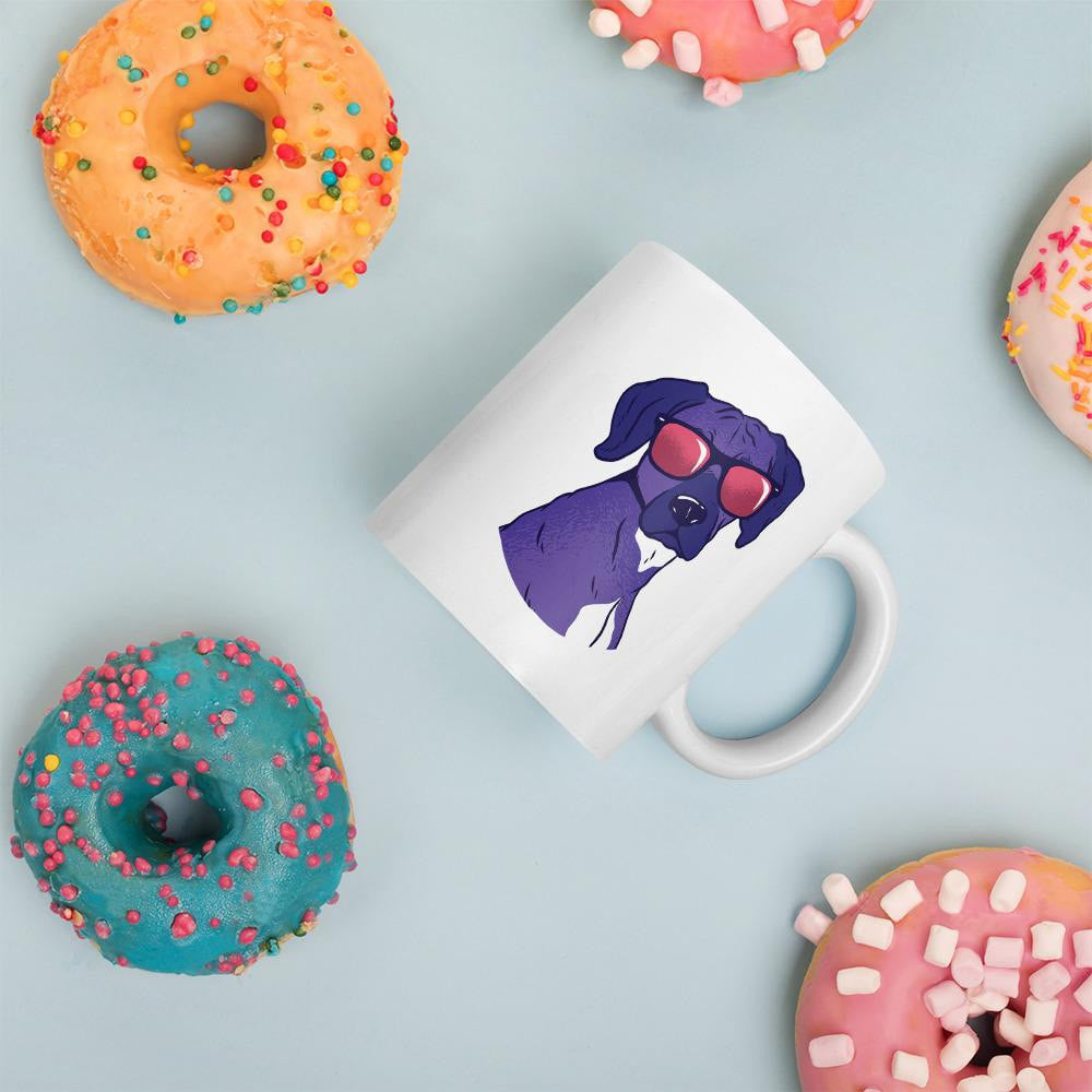 Cool Shady Dog Coffee Mug — back view