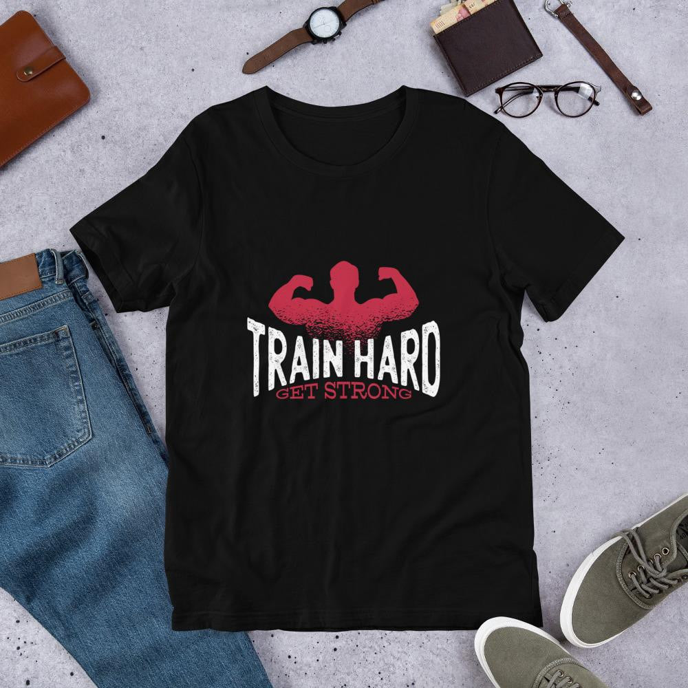 Train Hard Half Sleeve T-Shirt — Black