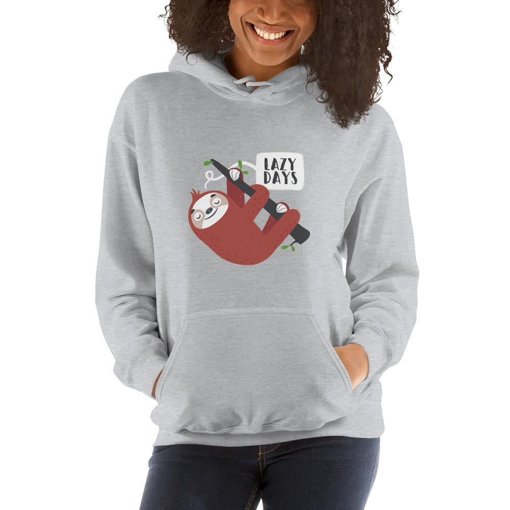 Lazy days Sloth Unisex Hooded Sweatshirt — detail view 3
