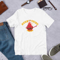 Cute Fire Half Sleeve T-Shirt — White