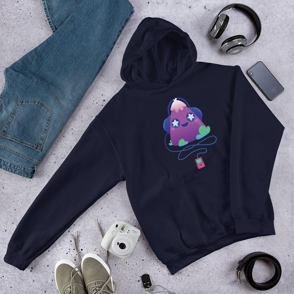Cute Music Unisex Hooded Sweatshirt — Navy