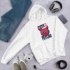 Cute But Psycho Unisex Hooded Sweatshirt — White