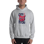 Cute But Psycho Unisex Hooded Sweatshirt — detail view 2