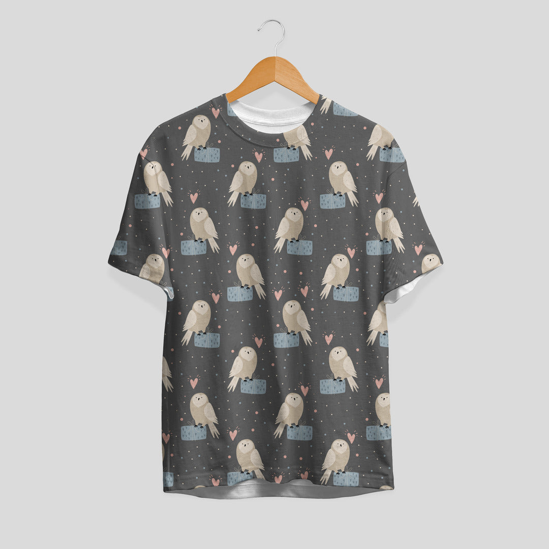 Cute Owl Pattern T-Shirt